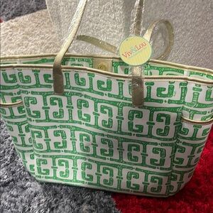 Vic & Lou Green Tote Bag